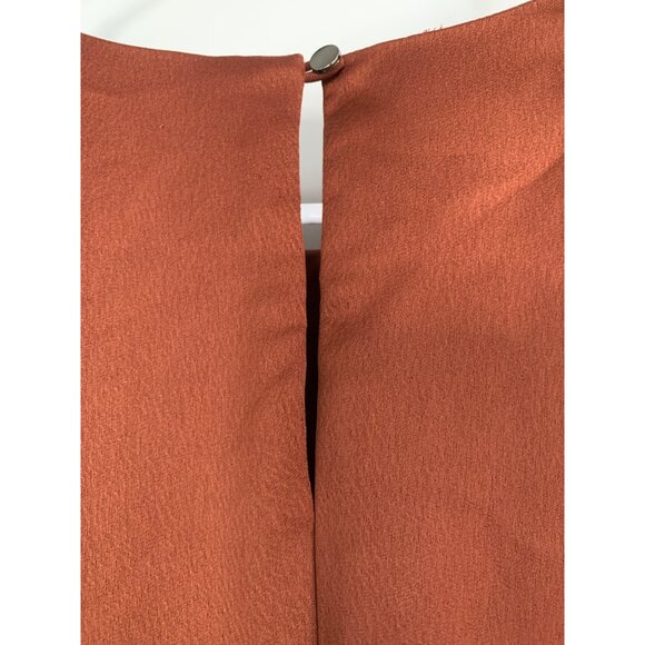 New Banana Rrepubli Asym Tank Dress Size 10 Rust Brown RS10277 - Picture 8 of 11